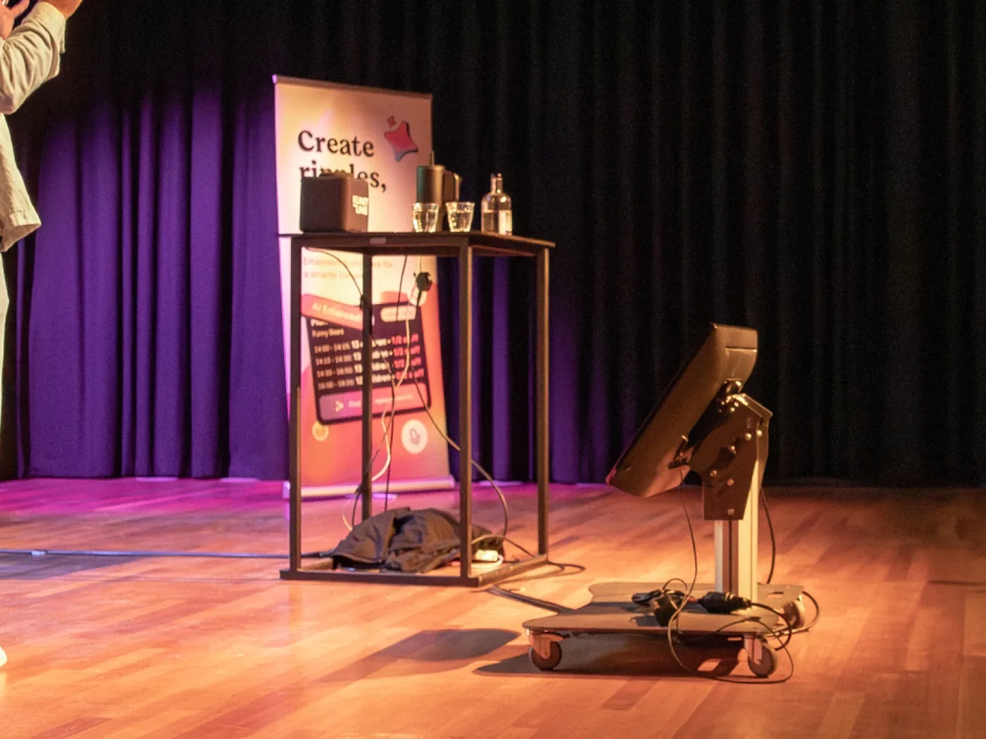 The stage after the lights come up